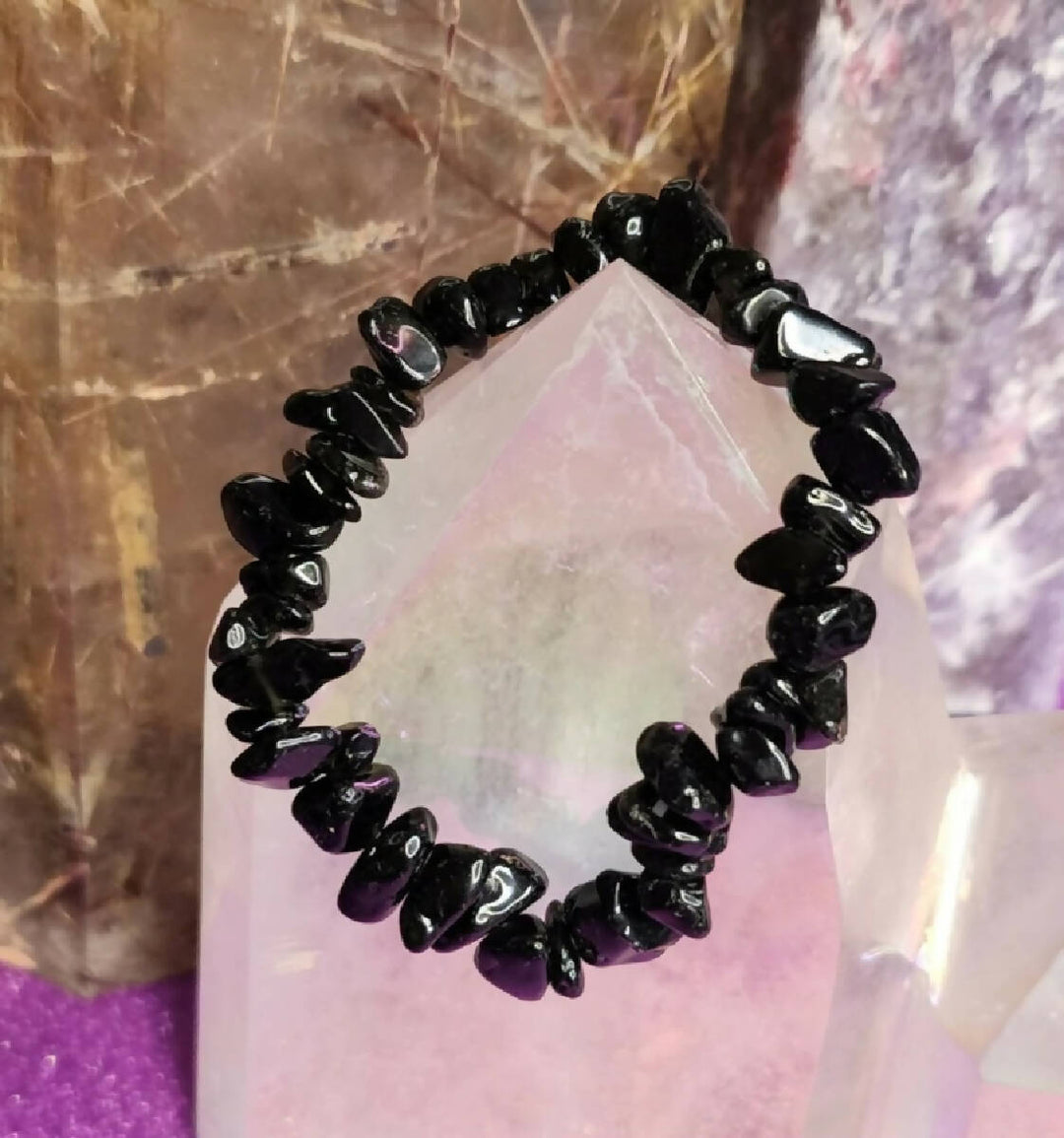 Black Obsidian Stone Bracelet