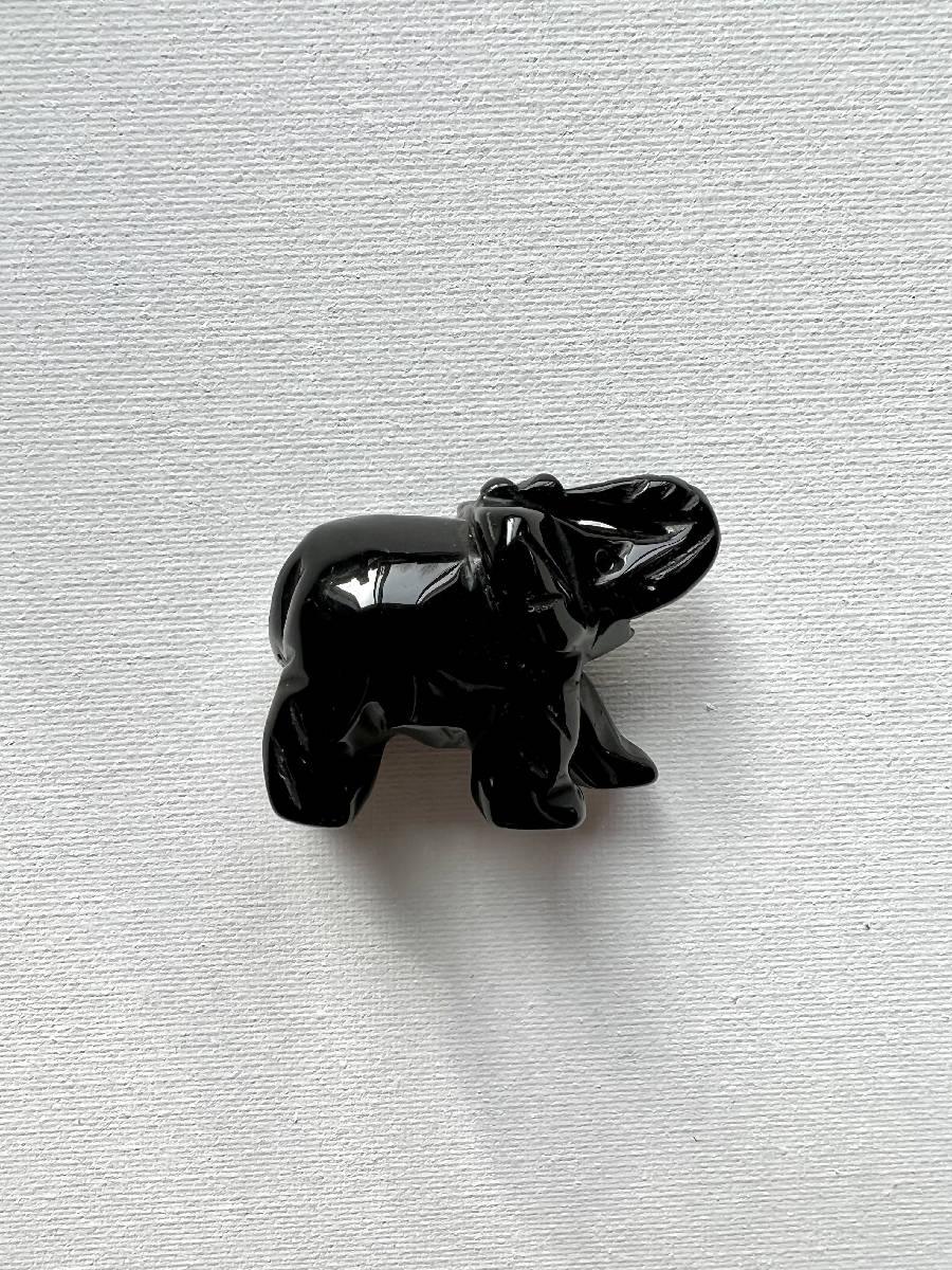 Black Obsidian Elephant - SoulMart